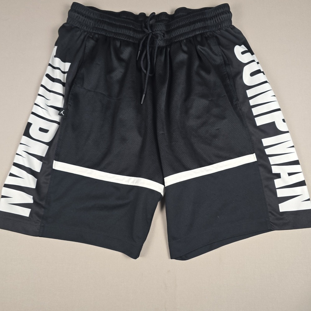 Jordan Jumpman Men's Mesh Basketball Shorts Black White Size M BQ8795-010